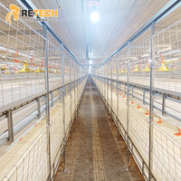 Système d'éclairage LED à économie d'énergie pour les fermes d'élevage d'animaux commerciaux Équipement de cage à poulets de chair