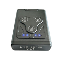 Table de chevet multifonctionnelle avec coffre-fort pour arme de poing, chargeur sans fil 3-en-1, déverrouillage biométrique par empreinte digitale, Bluetooth, mot de passe, affichage LED