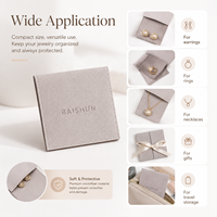 Mikrofaser-Umschlag-Schmuckbeutel Weiche Schutzhülle für Ohrringe, Ringe, Halsketten, Armbänder, Geschenke und Reisen