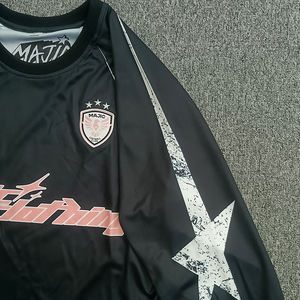 Camiseta Holgada con Letras Estampadas para Fútbol, Deporte, Manga Corta, Estilo Hip Hop, Personalizable para Equipos, Transpirable - Product Image 4