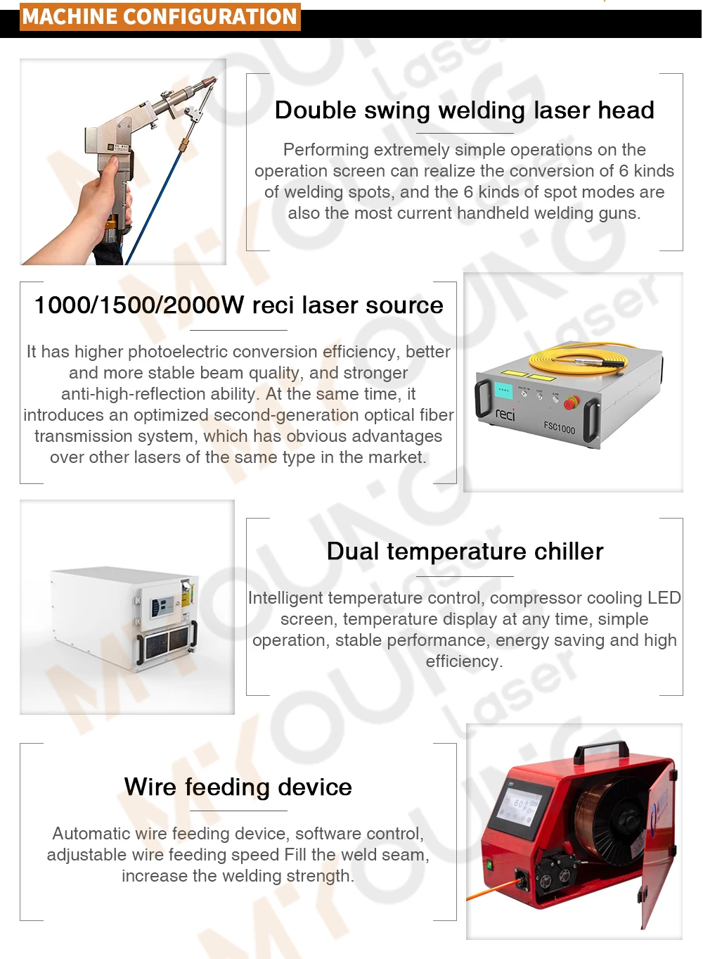 3 IN 1 Multifunction 1kw 1.5w 2kw Handheld Fiber Laser Welding Cutting Cleaning Machine Laser Welder