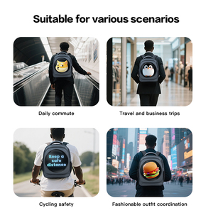 Pantalla de ventilador de holograma 3D estilo mochila con proyección LED para uso promocional en ferias comerciales y campañas urbanas - Product Image 4