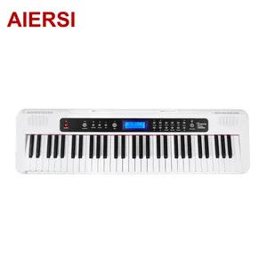 Aiersi brandneue weiße Farbe 61 Tasten Touch Response Elektronische Orgel Desktop Tragbare Tastatur Klavier Musik instrumente