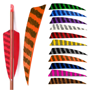 Trái Phải cánh Parabol lá chắn rắn barred bắn cung mũi tên Thổ Nhĩ Kỳ tự nhiên bắn cung lông fletching 3inch 4inch - Product Image 1
