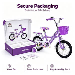Vélo pour enfants style princesse, vélo pour filles 12-14-16 pouces, vélo à pédales pour garçons et filles de 3-7-9 ans, vente en gros - Product Image 4