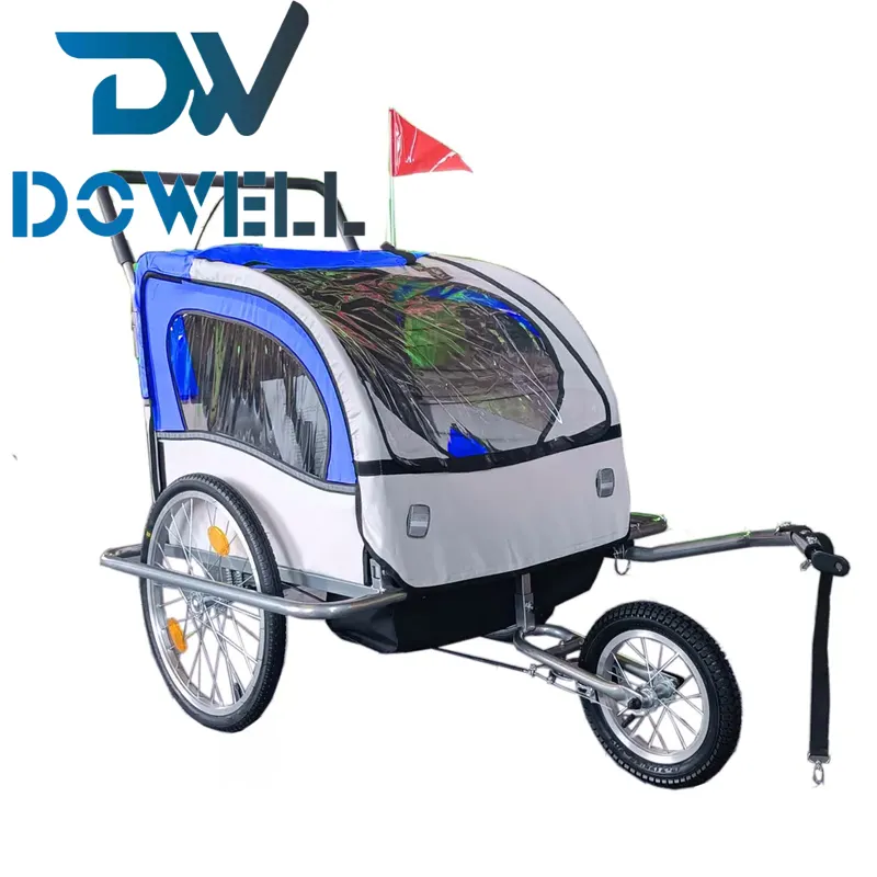 Qingdao Pet Trailer Kar Opvouwbare Hond Kat Fietsaanhangwagen 2 In 1 Fiets Fiets Trailer Jogger Voor Huisdier Hond Karren