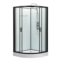 Cabine de douche intelligente autoportante en verre trempé avec fonction massage pour villas de station balnéaire