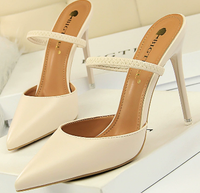 2025 Style chaud populaire élégant bureau talons hauts pour dame élégant Slingback talons hauts pour femmes haute qualité fermeture sandales