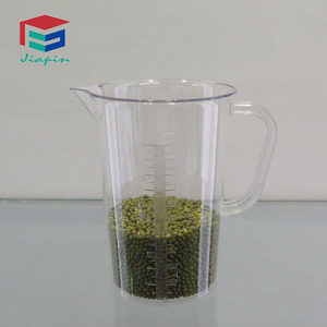 Gelas ukur ml polikarbonat, gelas pengukur <span class=keywords><strong>1L</strong></span> dengan pegangan 1 liter cangkir ukur plastik bening