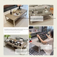 Table basse de rangement, table d'appoint moderne de style mi-siècle, pliable, simple et compacte, mobilier de maison pour petites maisons et locations
