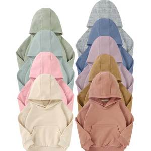 Biểu Tượng Tùy Chỉnh Từ 20Pcs Pháp Terry Đồng Bằng Trẻ Em Áo Thun Bé Trang Phục Trẻ Em Hoodies Cotton Hữu Cơ Bé Áo Quần Áo - Product Image 1
