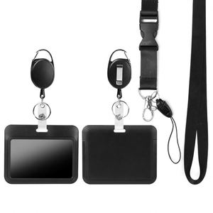 Budget Wholesale Custom Logo <b>Lanyards</b> With ID Holder Badeg Reel for Offices Schools Expos - Product Image 4