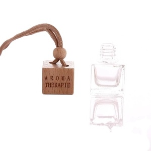 Botella cuadrada para fragancia de coche, ambientador colgante, botella de vidrio vacía, difusor colgante, perfume de lujo - Product Image 2