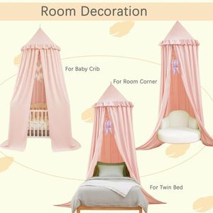 Dôme suspendu rond pour chambre d'enfant, décoration de chambre de princesse pour bébés et tout-petits, fabriqué en Indonésie - Product Image 2