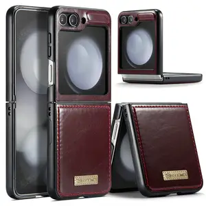 CaseMe New Online Products for Samsung Z Flip 5 4 3 Case With PU Leather Touch Feel Ultra Thin Back Cover for Samsung Z Flip 5