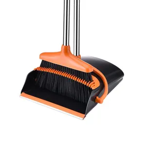 Y8255 broom and dustpan comb set for home super long dust broom dustpan set broom and dustpan set