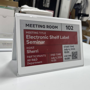 7.5Inch Ultra-Thin Smart E Ink Display <b>Electronic</b> Desk <b>Sign</b> For Meetings And Conferences Customizable Desktop Digital Nameplate - Product Image 1
