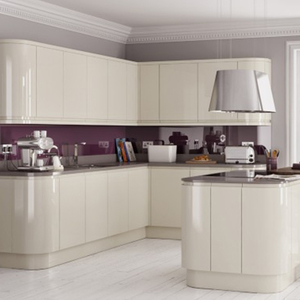 Armoire de cuisine <span class=keywords><strong>rouge</strong></span> à haute brillance modulaire de conception moderne pour les petites cuisines dans les maisons préfabriquées - Product Image 5