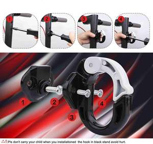 Ganchos de aleación para colgar bolsas de <span class=keywords><strong>casco</strong></span>, bolsos de compras para Mi M365 PRO, ES1, ES2, ES4, etc., e-scooter, diseño exclusivo - Product Image 4