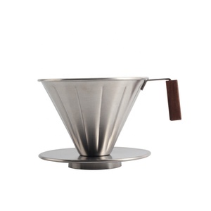 ที่วางแก้วกันลื่น ดีไซน์คลาสสิก สำหรับ 1-2 แก้ว  ที่กรองกาแฟแบบริน ทำจากสแตนเลส ใช้ซ้ำได้ - Product Image 2