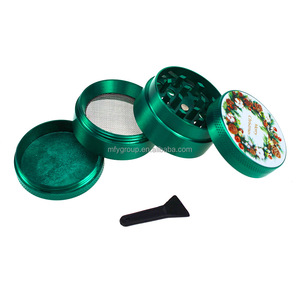 OEM/ODM personnalisé métal <span class=keywords><strong>zinc</strong></span>/aluminium 40mm 50mm 55mm 63mm 75mm broyeur d'herbes Logo supérieur accessoires pour fumeurs meulage manuel du tabac - Product Image 1