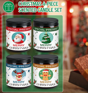 Ensemble de bougies parfumées de Noël personnalisées en usine, bougies en cire de soja dans un bocal, ensemble cadeau de parfum <span class=keywords><strong>d</strong></span>'ambiance pour la <span class=keywords><strong>d</strong></span>écoration des fêtes de Noël - Product Image 1