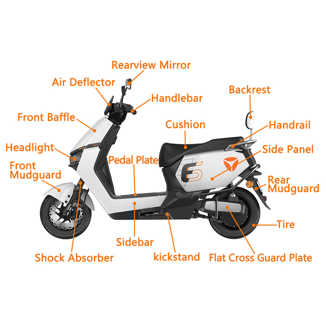 Full Range Original Spare Parts for Yadea T60 Electric Scooter High Quality Body & Mechanical Accessories Wholesale