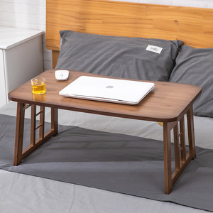 Yaoda Bamboo Folding Laptop Table 60x40cm Bed <b>Desk</b> For Dorm Study Simple Design - Product Image 2