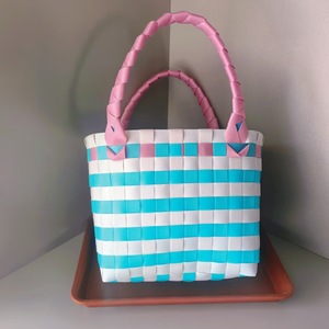 Babymeisjesmode Casual stevige schoudertassen van stro Rugzakaccessoires Kinder portemonnee Strandtas - Product Image 5