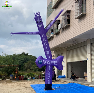 Airfun ngoài trời cửa hàng kinh doanh dấu hiệu Fly rối vẫy cánh tay Inflatable Ống người đàn ông quảng cáo Inflatable không khí vũ công với ánh sáng - Product Image 6