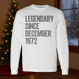 Camiseta de manga larga Legendary Since December 1972, regalo de Navidad para el 53.º cumpleaños - Product Image 3