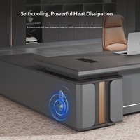 LBZ-162X Bureau de direction de luxe moderne avec meuble d'appoint haut de gamme pour Président, Directeur, Superviseur, Général-directeur, Grand modèle