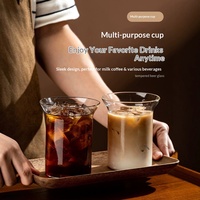 Tasse à café latte de style américain résistante aux hautes températures, ouverture évasée, design moderne et simple pour usage au bureau, boissons froides, lait