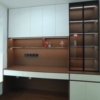 Bureau d'ordinateur mural moderne et simple en PVC et MDF pour la maison, le bureau, l'étude, l'écriture, la chambre à coucher, le salon, expédié