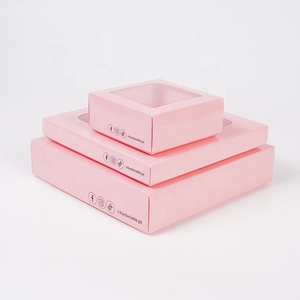 Custom Logo Bath Towels Set Packing Gift Box Gift Wedding Paper Packing Cake Box Sushi Paper Packing Box With Clear Window