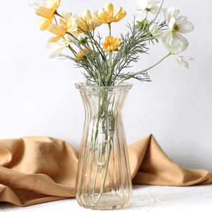 Jarrón transparente nórdico Vertical arreglo de vidrio cristal Vasa colorido para flor hidropónica logotipo personalizado aniversario - Product Image 5