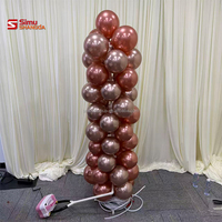Nouvelle conception : Arche gonflable automatique de luxe, style colonne, support de ballons pour toile de fond de mariage et de banquet