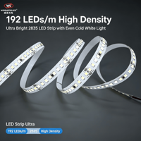 Bande LED Ultra 2835 192 LED/m, 10 mm 18 W/m, 24 V, CRI>85, 185 lm/W 6000 K
