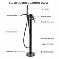 Robinet en laiton de luxe moderne - Robinet de salle de bain - Robinets pour salle de bain finition chromée - Accessoires sanitaires écologiques
