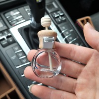 8ml Oblate Vide Voiture Désodorisant Bouteille Voiture Parfum Diffuseur Bouteilles Parfum Bouteille En Verre Avec Clip