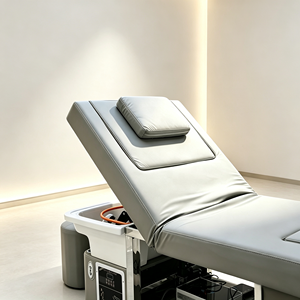 Lit de lavage de cheveux et de pédicure avec circulation d'eau, lit de massage pour spa des pieds, mobilier de salon de thérapie capillaire avec armoire de rangement - Product Image 5