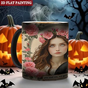 Mug fantaisie noir givré 11oz en céramique, tasse activée par la chaleur pour les magasins de détail - Product Image 6