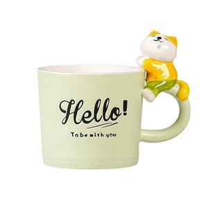 <span class=keywords><strong>Mug</strong></span> 3D créatif et mignon en forme de chiot <span class=keywords><strong>Corgi</strong></span>, tasse en céramique souvenir pour le petit-déjeuner, style créatif avec lettrage anglais simple, cadeau d'anniversaire/diplôme - Product Image 4