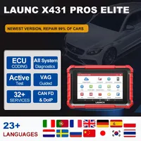 Original pour X431 PRO ELITE Scanner OBD2, outil de diagnostic de tous les systèmes, codage ECU en ligne, lecteur de codes 12V pour et USB