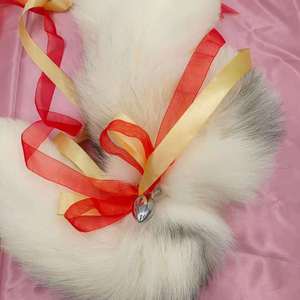 Multicolor Anale Plug Echte Drie Vos Staart Roestvrij Butt Plug Cosplay Metalen Butt Plug Speelgoed - Product Image 3