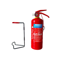 Extincteur à poudre sèche ABC de 1 kg, cylindre en acier rouge portable avec manomètre et support pour la maison, la cuisine, la voiture