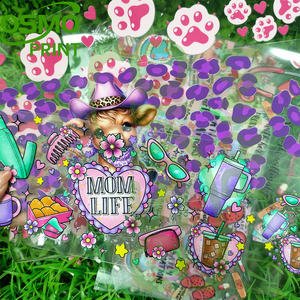 Osmo Juego de pegatinas de transferencia UV DTF de doble cara de 16oz con motivos de signos del zodíaco y patrón de enanos para tapas de vasos Libbey Glass Can Tumbler - Product Image 4