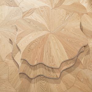 Parquet en <span class=keywords><strong>bois</strong></span> d'ingénierie sur mesure, motif de feuilles de chêne moderne, irrégulier, pour entrepôt et usage intérieur - Product Image 3