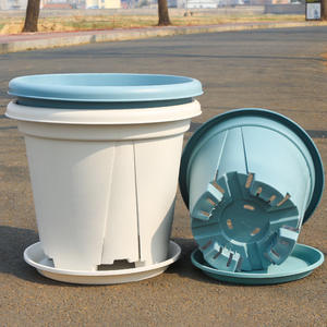 Grand pot de fleur en plastique respirant pour contrôler les racines Pot de montagne vert gallon en plastique résine pour pépinière Pot de fleur de saison lunaire - Product Image 1