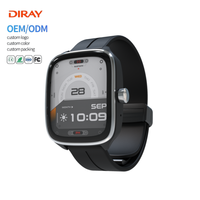 Montre connectée pour homme, montre connectée incurvée, écran tactile, montre connectée de luxe DIRAY S7 1,955 pouces 320*386 BT 5.0, appels sans fil